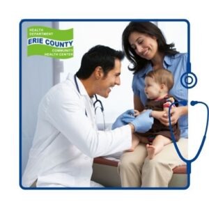 Primary care provider discussing a personalized healthcare plan with a patient at the Erie County Community Health Center.