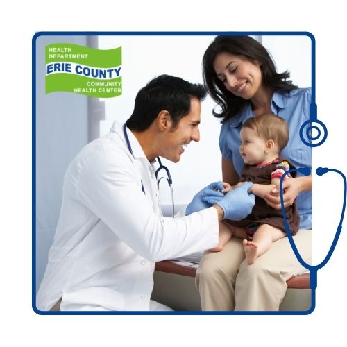 Primary care provider discussing a personalized healthcare plan with a patient at the Erie County Community Health Center.